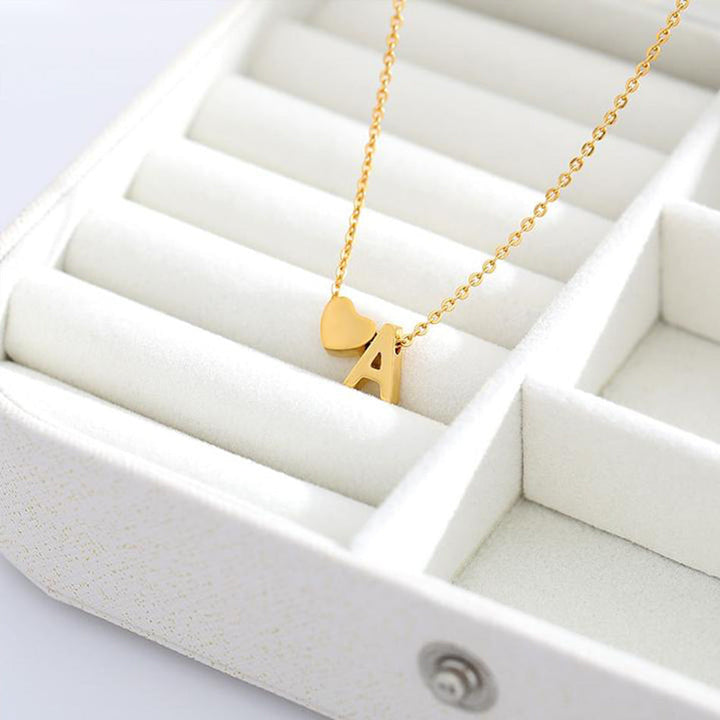 Collana con iniziali Ria con cuore