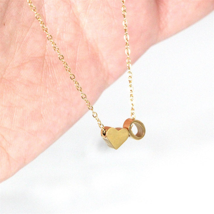 Collana con iniziali Ria con cuore