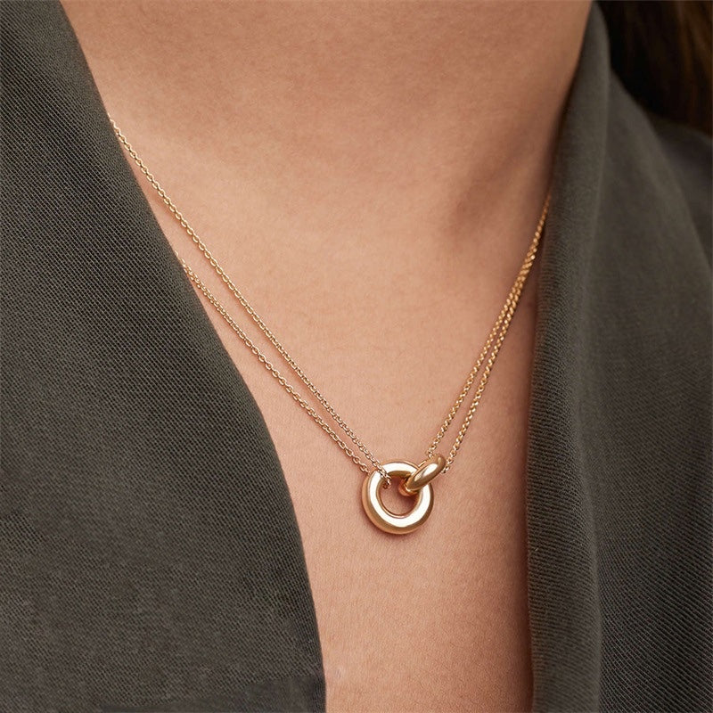 Collana dorata Harper con anello