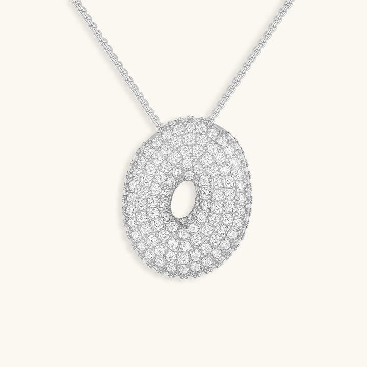 Collana con Iniziali a Bolle di Diamanti