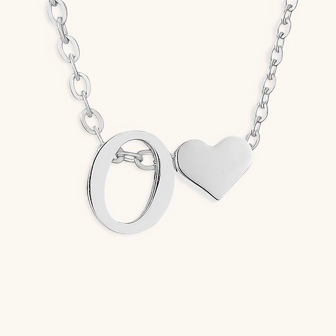 Collana con iniziali Ria con cuore