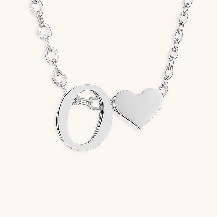 Collana con iniziali Ria con cuore