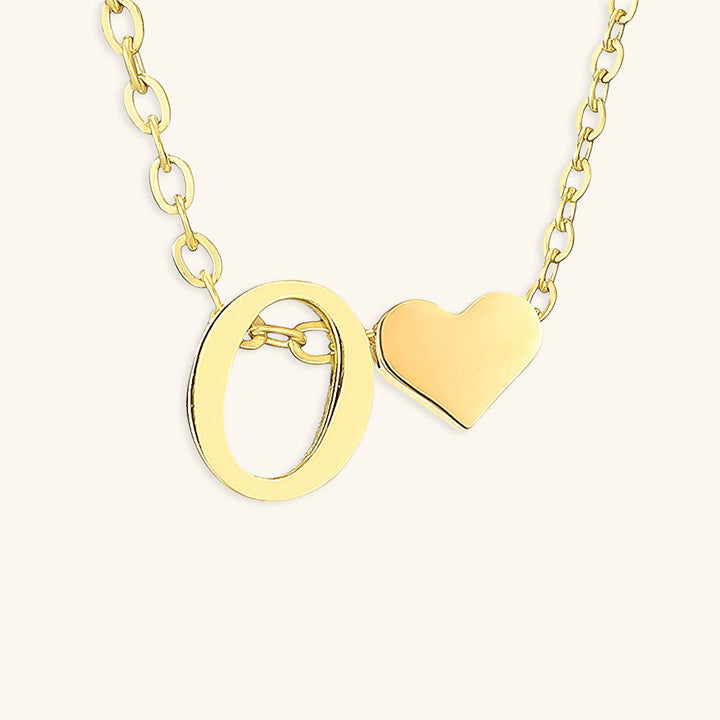 Collana con iniziali Ria con cuore