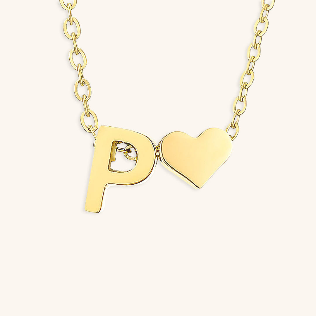 Collana con iniziali Ria con cuore