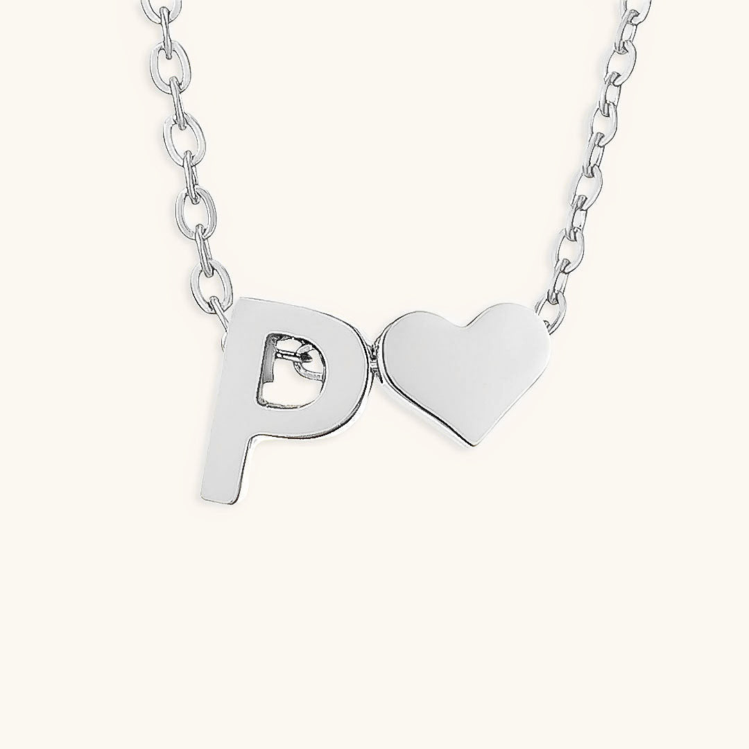 Collana con iniziali Ria con cuore