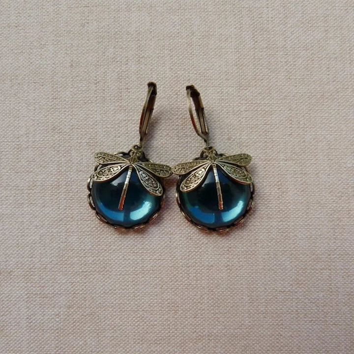 Orecchini Libellula in Oro Antico