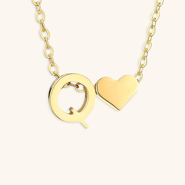 Collana con iniziali Ria con cuore