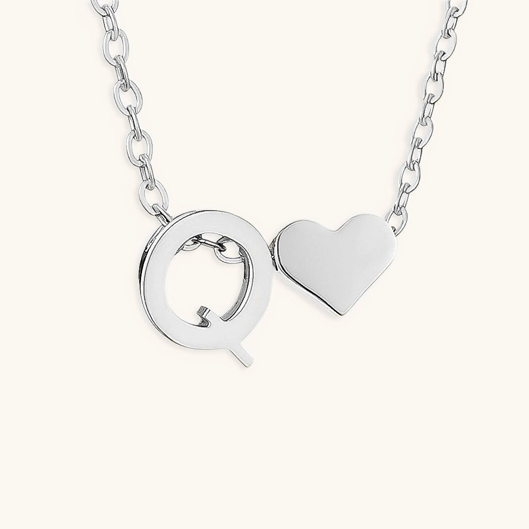 Collana con iniziali Ria con cuore