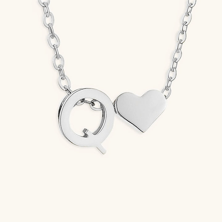 Collana con iniziali Ria con cuore