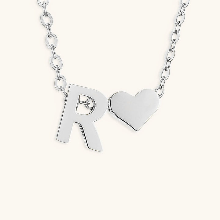 Collana con iniziali Ria con cuore