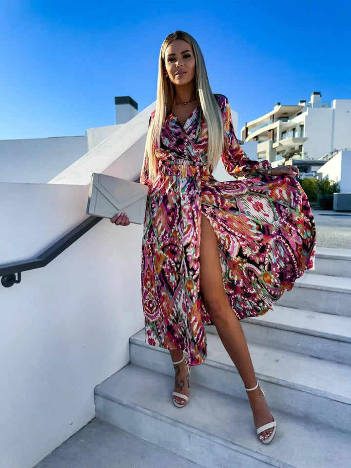 Jessica - Abito con spacco alto e cintura