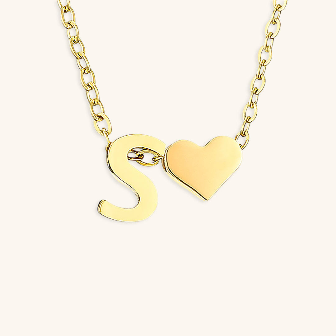 Collana con iniziali Ria con cuore