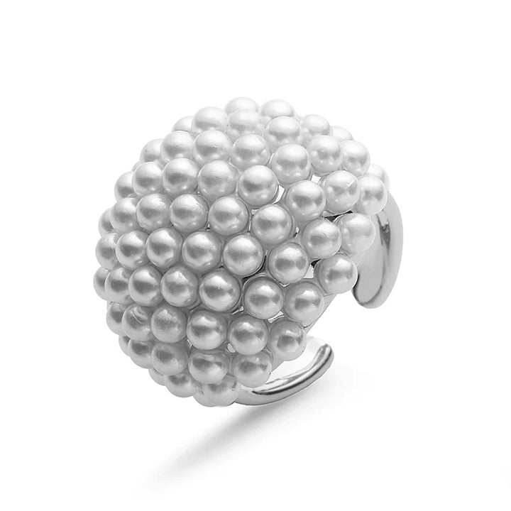 Anelli classici regolabili con perle