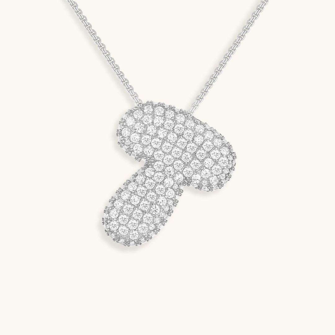 Collana con Iniziali a Bolle di Diamanti