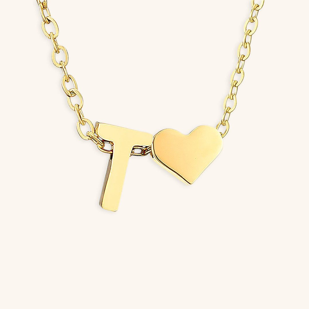 Collana con iniziali Ria con cuore