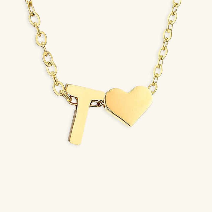Collana con iniziali Ria con cuore
