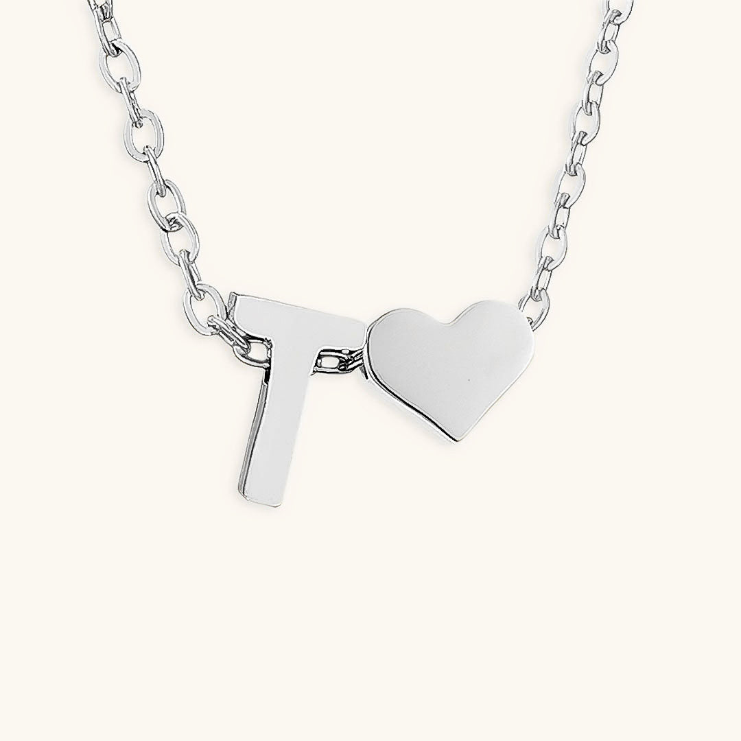 Collana con iniziali Ria con cuore