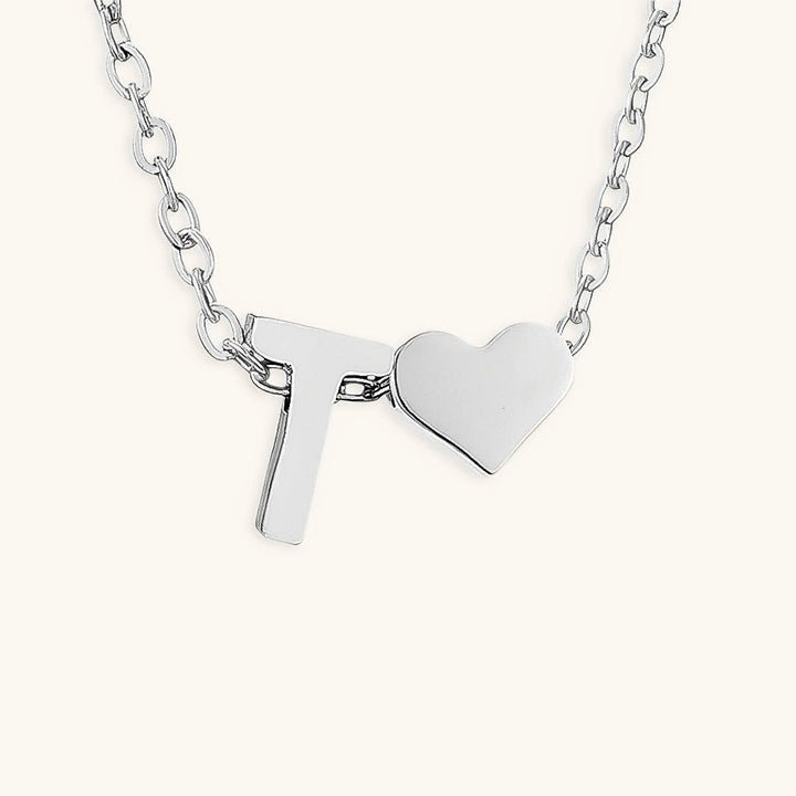 Collana con iniziali Ria con cuore