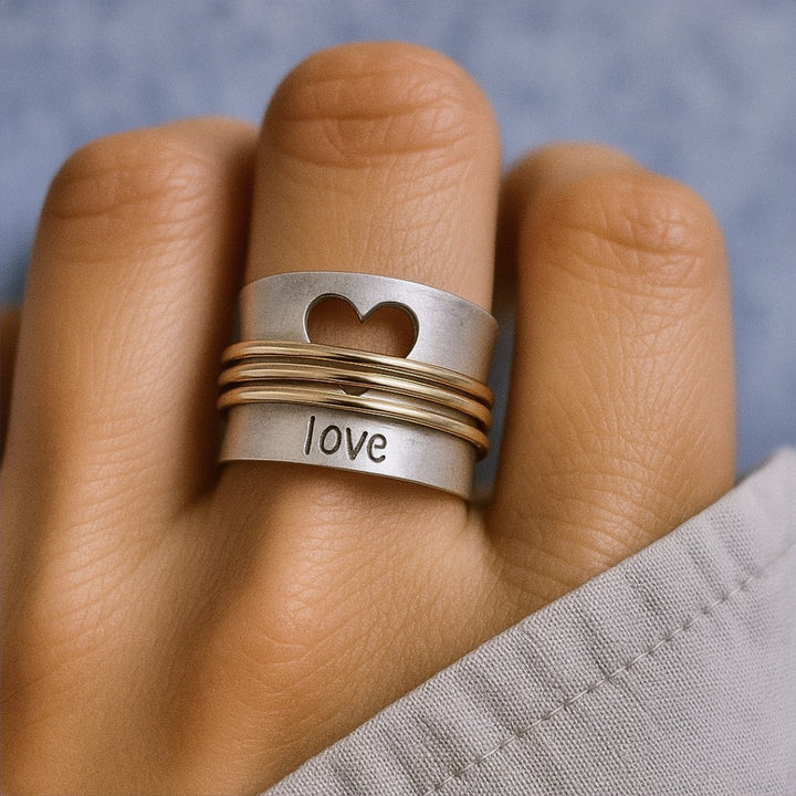 Evol - Anello Amore Argento e Oro