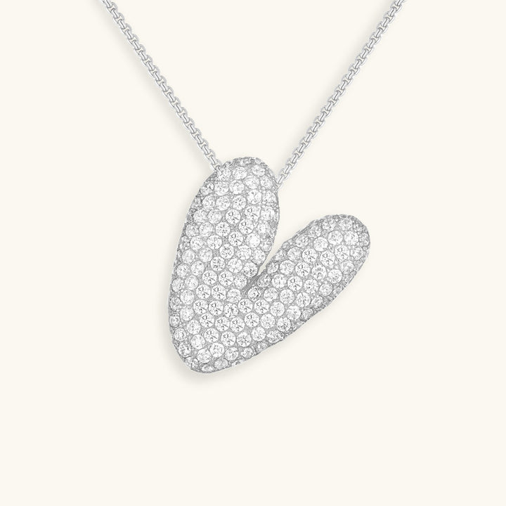 Collana con Iniziali a Bolle di Diamanti