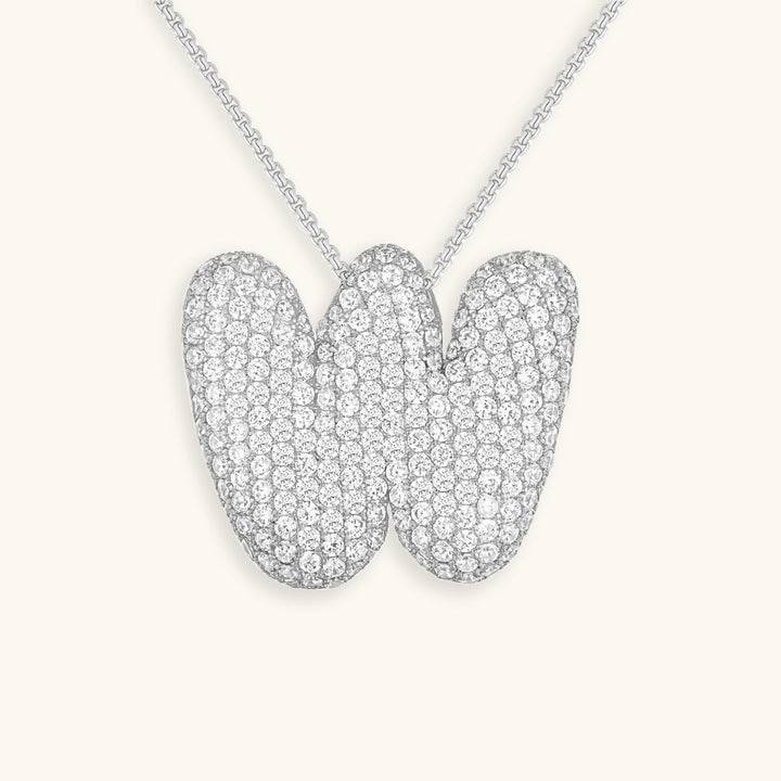 Collana con Iniziali a Bolle di Diamanti