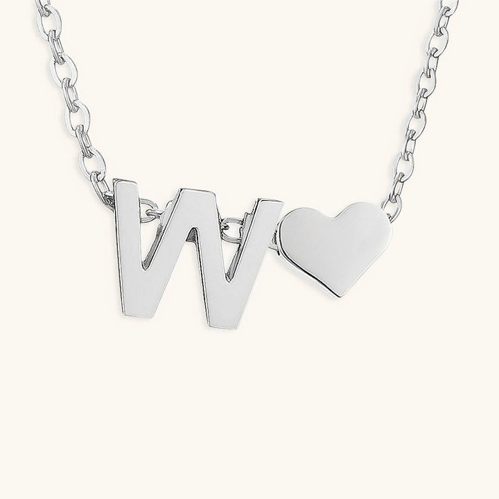 Collana con iniziali Ria con cuore