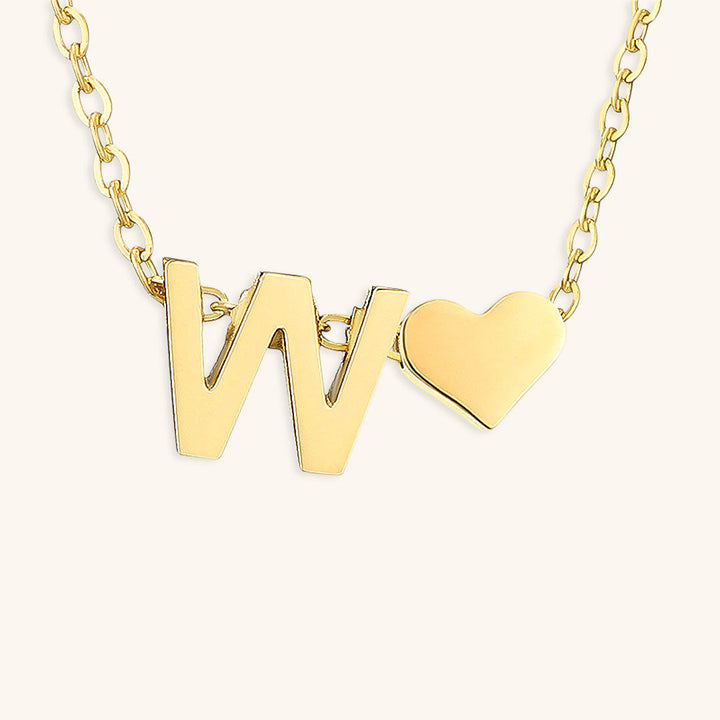 Collana con iniziali Ria con cuore