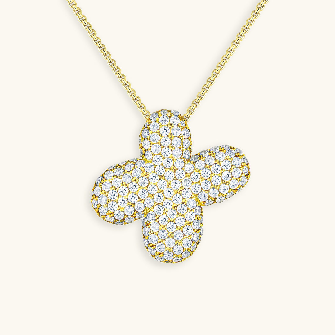 Collana con Iniziali a Bolle di Diamanti