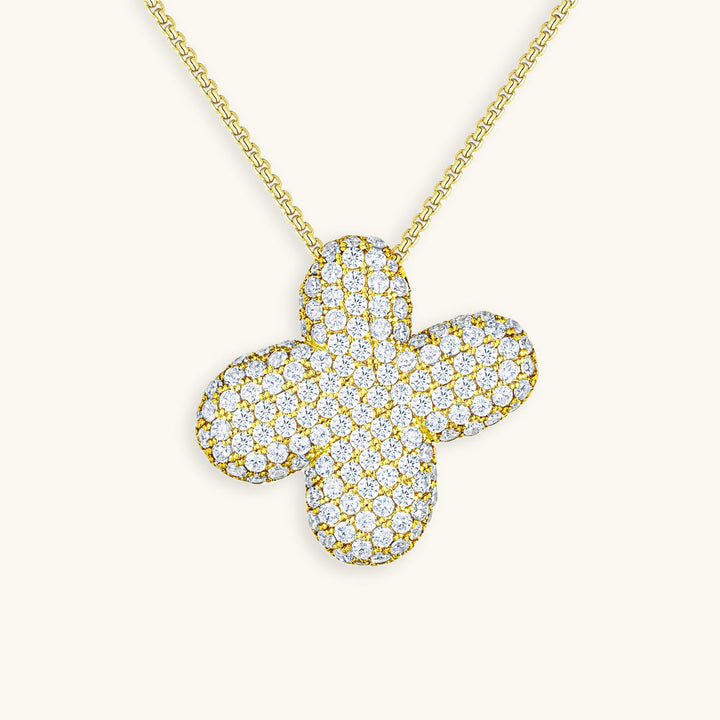 Collana con Iniziali a Bolle di Diamanti
