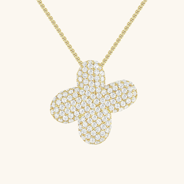 Collana con Iniziali a Bolle di Diamanti