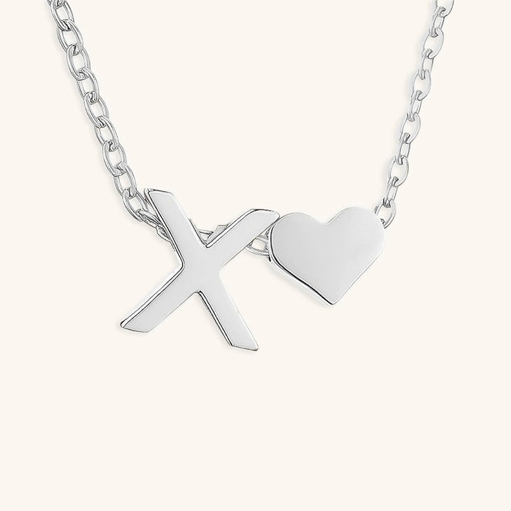 Collana con iniziali Ria con cuore