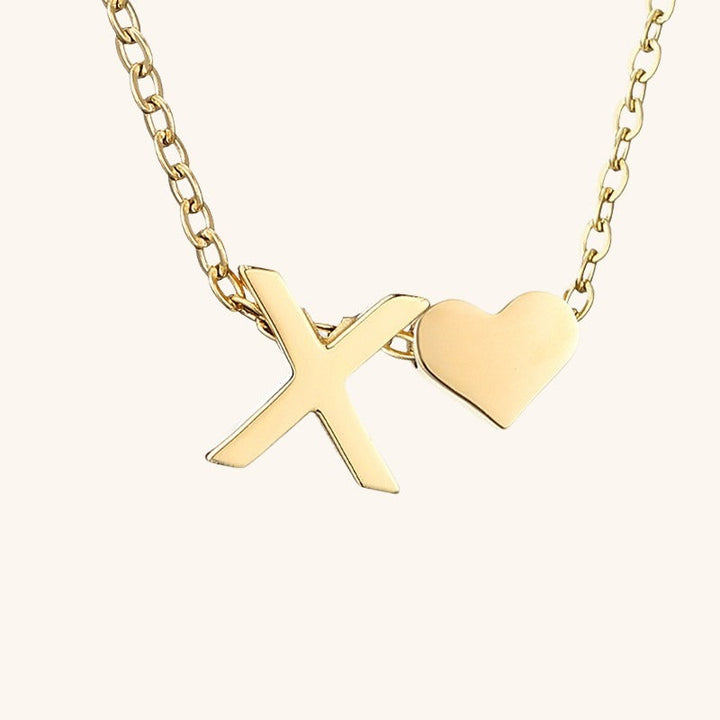 Collana con iniziali Ria con cuore