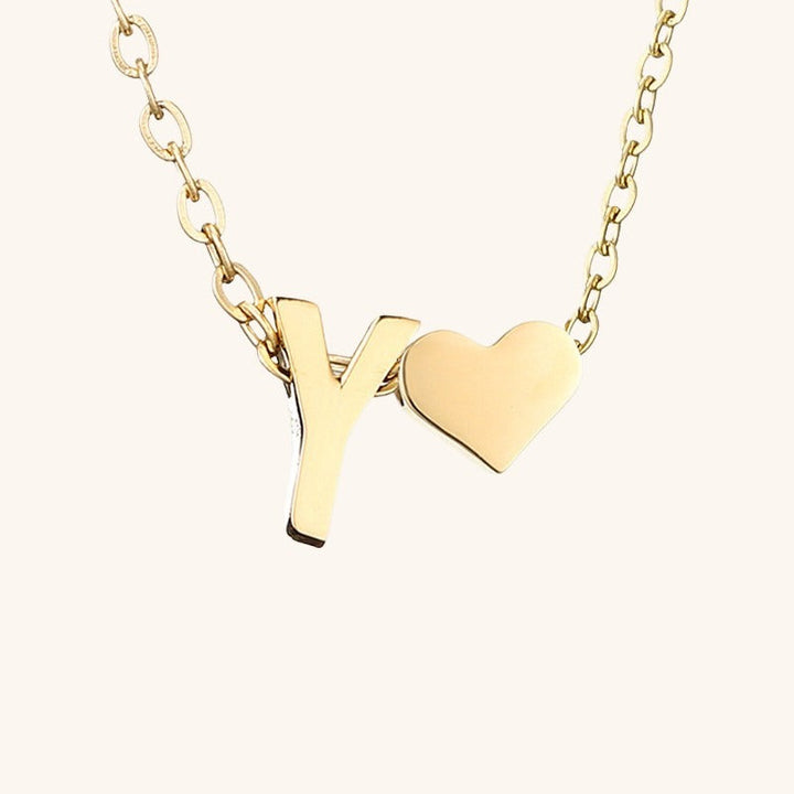 Collana con iniziali Ria con cuore