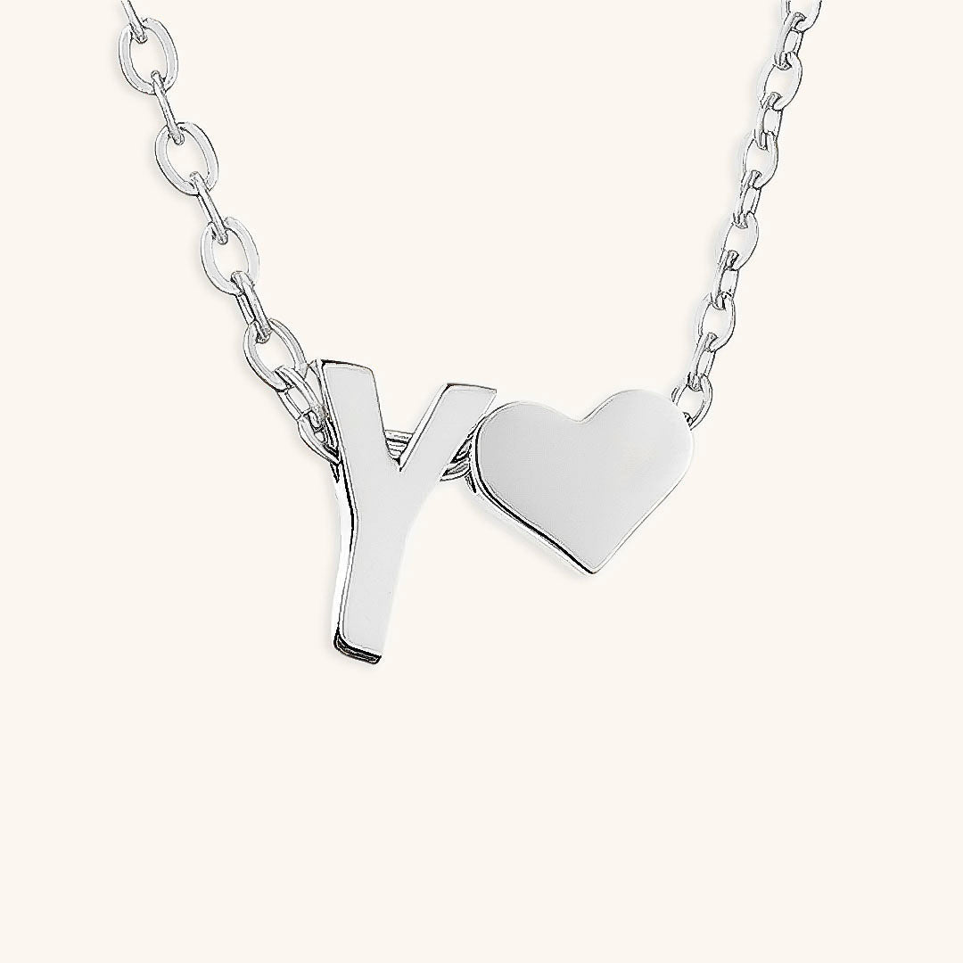 Collana con iniziali Ria con cuore