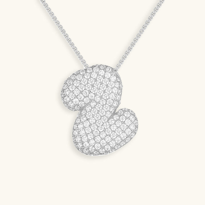 Collana con Iniziali a Bolle di Diamanti