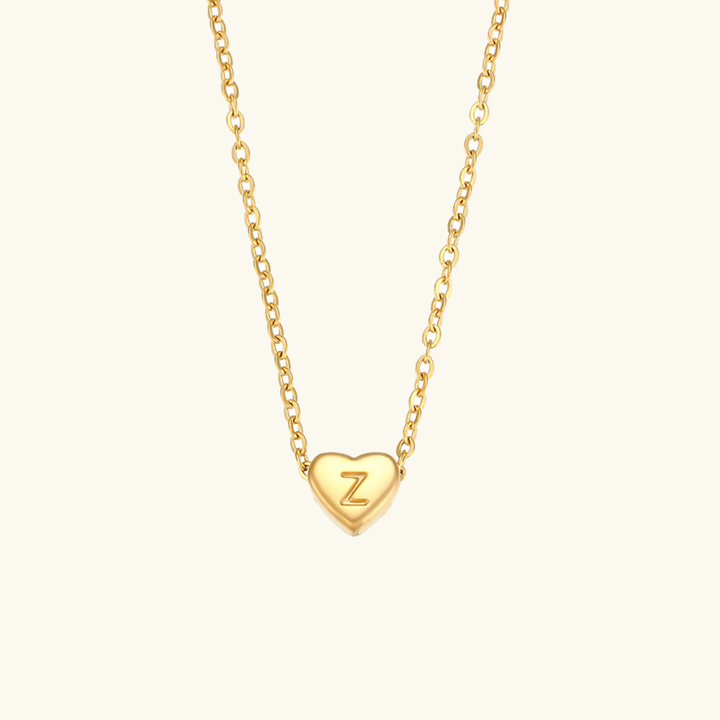 Collana a forma di cuore con iniziale
