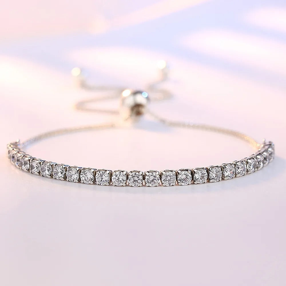 Magnifico bracciale in argento 925 e zirconio
