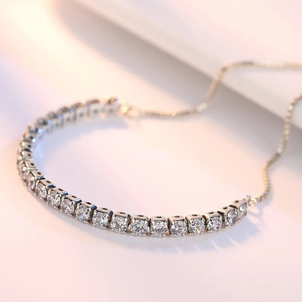 Magnifico bracciale in argento 925 e zirconio
