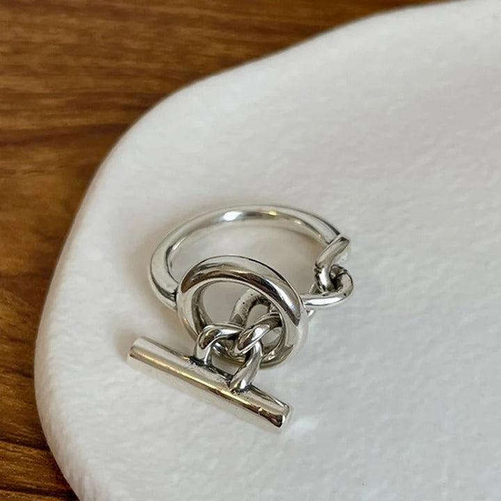 Anello di design regolabile in argento 925