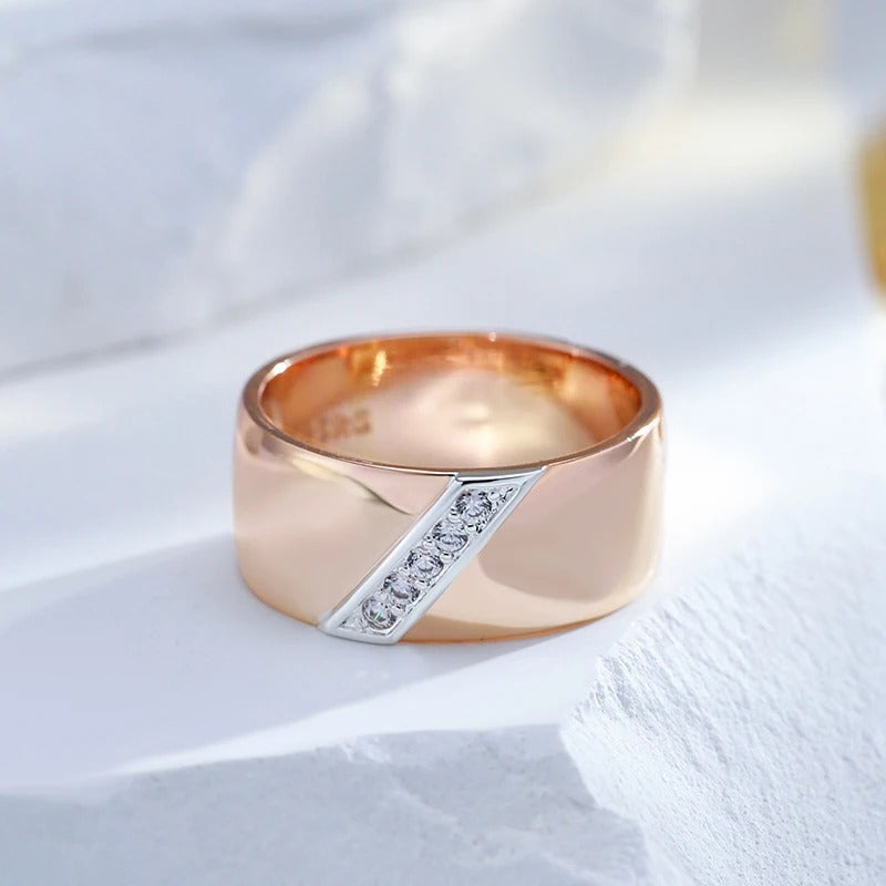 Orecchini placcati in oro rosa 18K con zircone naturale di lusso 9mm