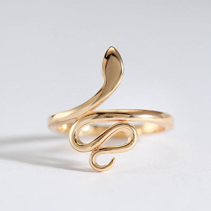 Anello serpente elegante placcato oro rosa 18K